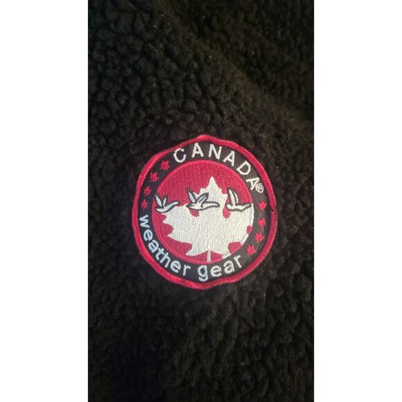 Canada Weather Gear Black Sherpa Fleece Puffer Hybrid Hooded Jacket Men's Medium - Picture 8 of 11